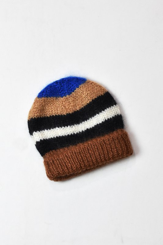 CORDERA - Mohair Striped Beanie - UNISEX - kitoit / kiik