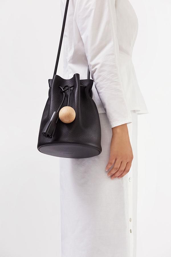 Building Block Bucket Bag - Pebbled Black | Garmentory