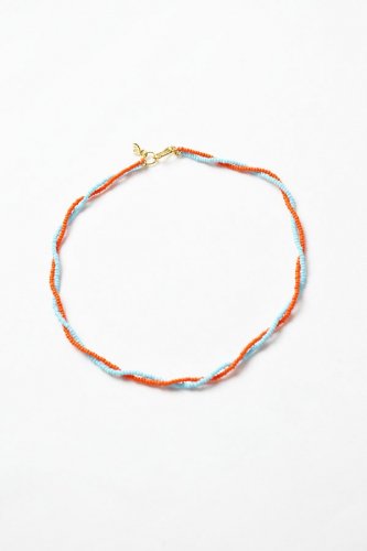 PURA UTZ - Twister Orange Blue Necklace