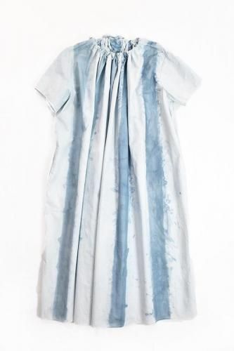 ATEM - Paper Dress - Indigo Stripe