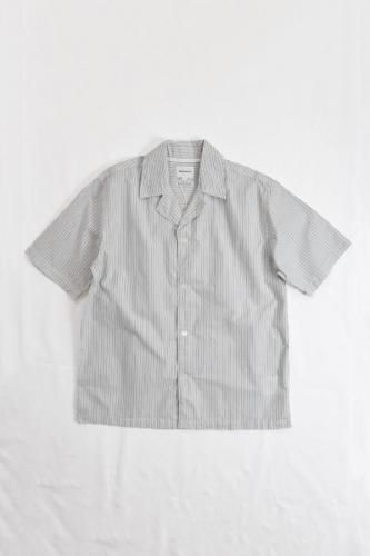 NORSE PROJECTS - Mads Poplin Stripe SS Shirts- white