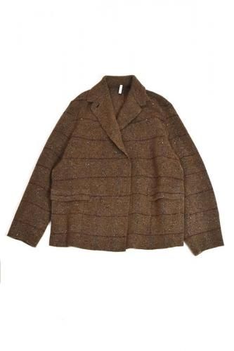 BOBOUTIC - Wool Cashmere Yak Knit Jacket - Tobacco