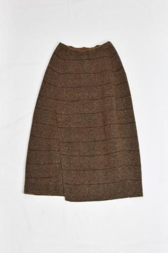 BOBOUTIC - Wool Cashmere Yak Knit Skirt - Tobacco