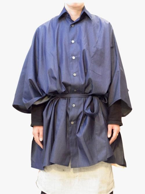 10SS/SALE-fabrics interseason PONCHO SHIRT MUJI - kitoit / kiik