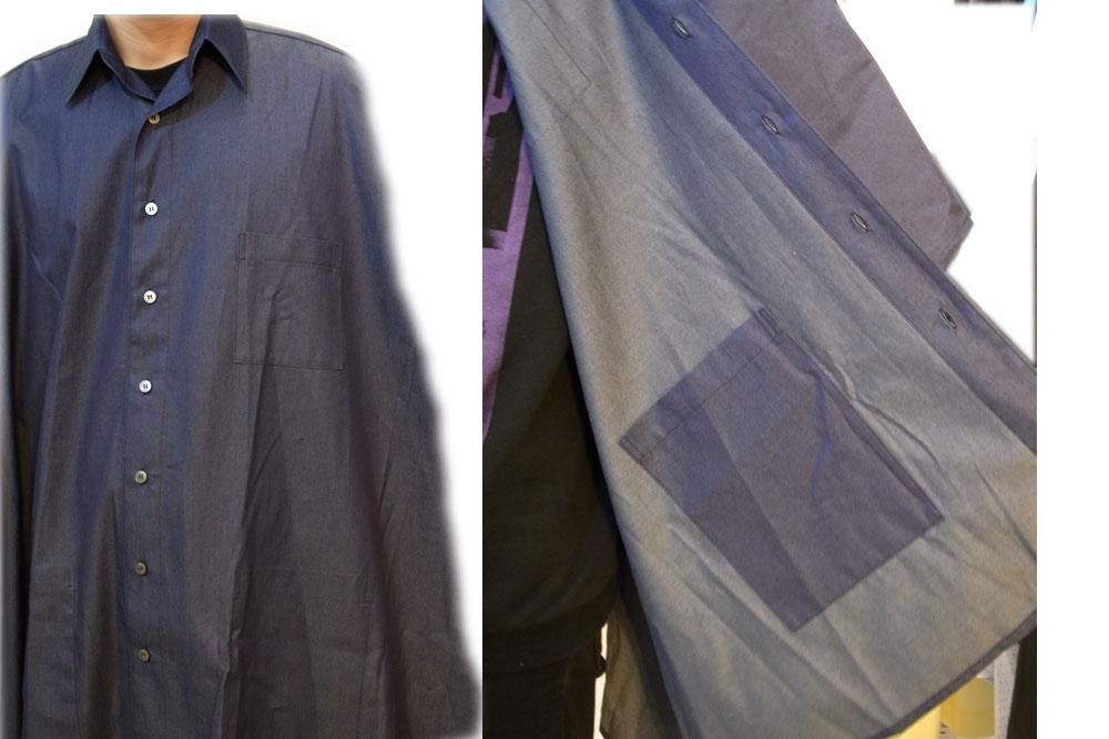 10SS/SALE-fabrics interseason PONCHO SHIRT MUJI - kitoit / kiik