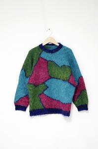 VINTAGE-80s mohair Design knit 