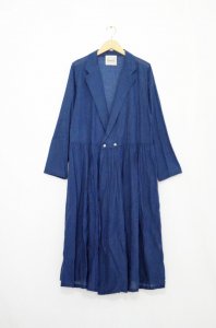<img class='new_mark_img1' src='https://img.shop-pro.jp/img/new/icons47.gif' style='border:none;display:inline;margin:0px;padding:0px;width:auto;' />bunai - Khadi-cotton Front-Open dress gingham check (Dark color)