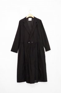 <img class='new_mark_img1' src='https://img.shop-pro.jp/img/new/icons47.gif' style='border:none;display:inline;margin:0px;padding:0px;width:auto;' />bunai - Khadi-cotton Front-Open dress (Black)