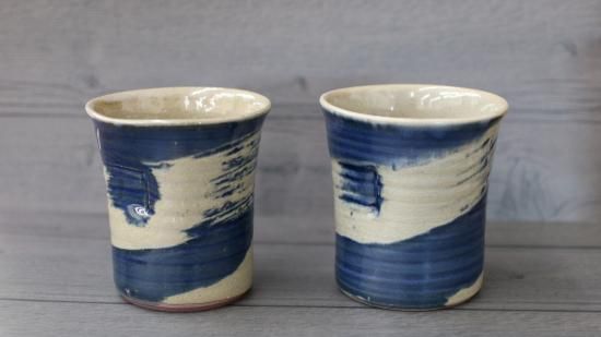越前焼 あかね陶房 山路茜 藍化粧のポップモダニズムな斬新