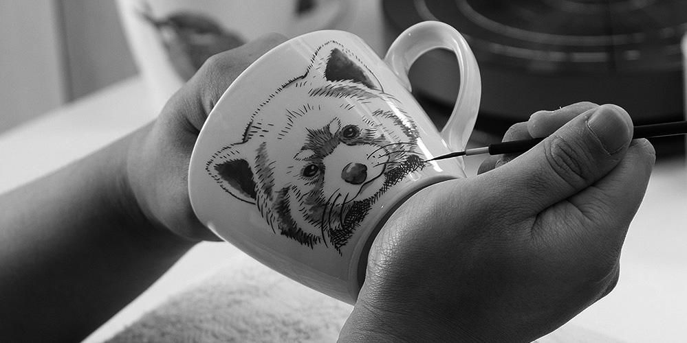 勝亦秀彰　九谷焼　ぐい呑み　ぐいのみ　平盃　野うさぎ 勝亦秀彰 九谷焼 ぐい呑み ぐいのみ 平盃 野うさぎ