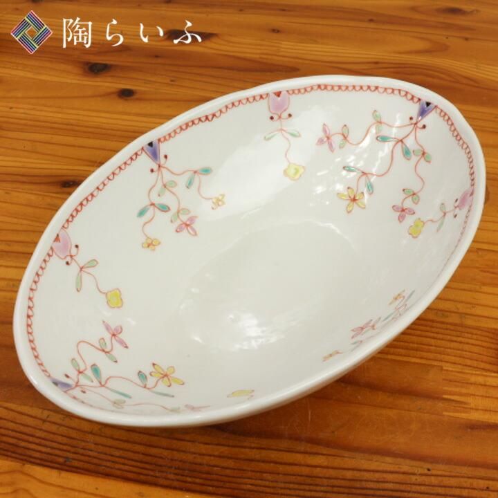 楕円鉢 野原/銀舟窯