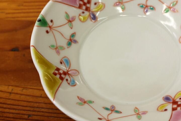 ツバ型皿 花のプリンセス/銀舟窯