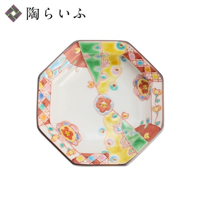 八角鉢 八角皿 九谷 花草 草花 果実 ザクロ その1 八角鉢 八角皿 九谷 花草 草花 果実 ザクロ その1