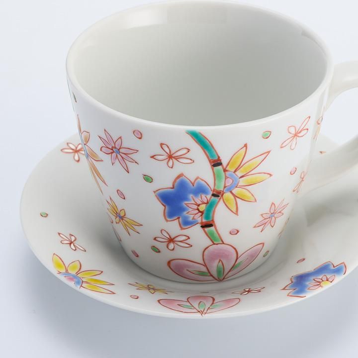 カップ＆ソーサー 花爛漫/銀舟窯