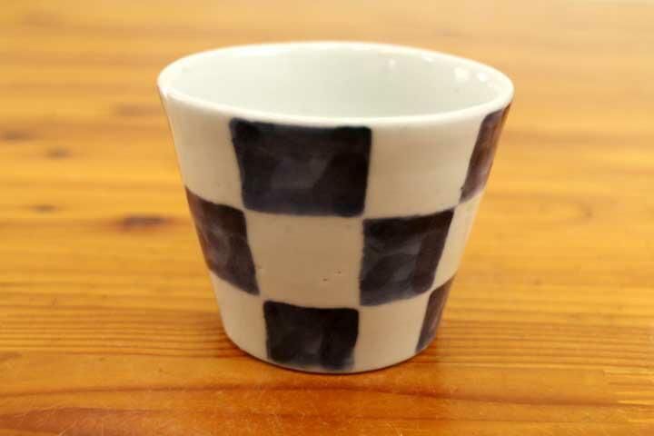 そば猪口 市松/文吉窯