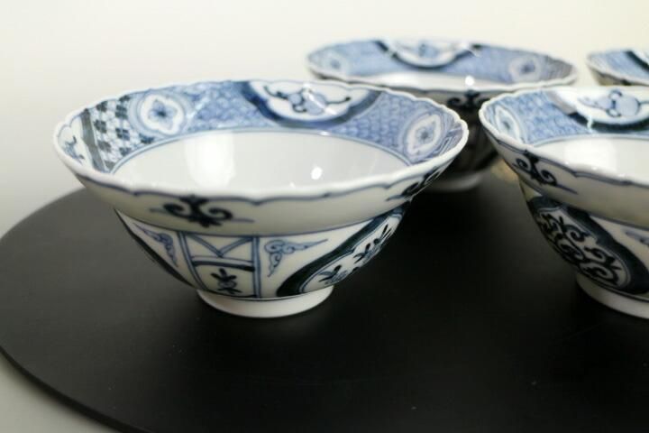 京焼染付芙蓉手小鉢9客　新品未使用　　和鳳作　最後の9客 楽天市場】九谷焼：染付芙蓉手深向付・正木春蔵《小鉢・11.0cm