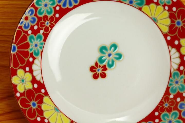 5号皿 梅菊文/青郊窯