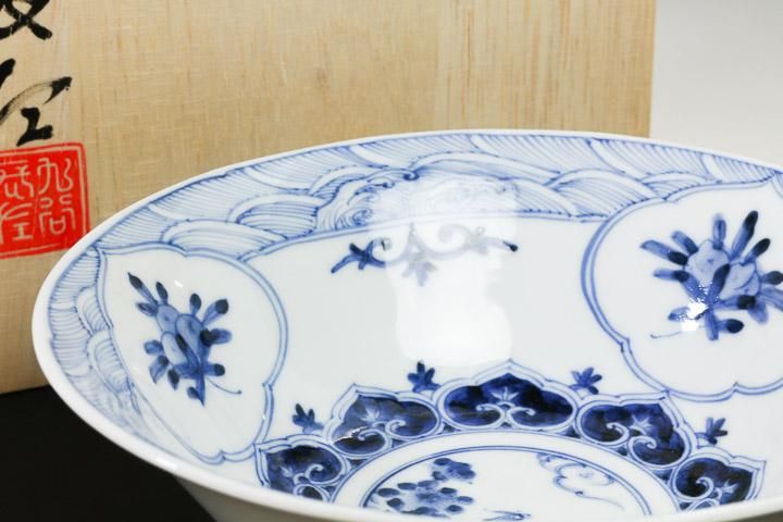 楽天市場】山本長左【宮内庁御用達】九谷焼7.5号皿（大皿）青華