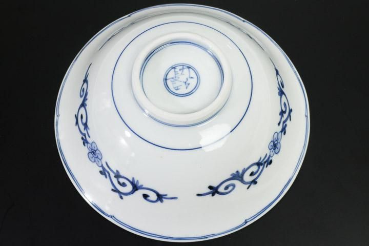 宮内庁御用窯】深鉢 青花花鳥瑞果文/山本長左