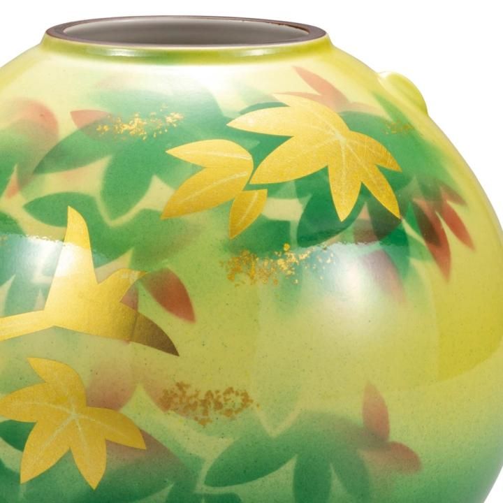 7.5号花瓶 金箔楓花鳥/山田登陽志