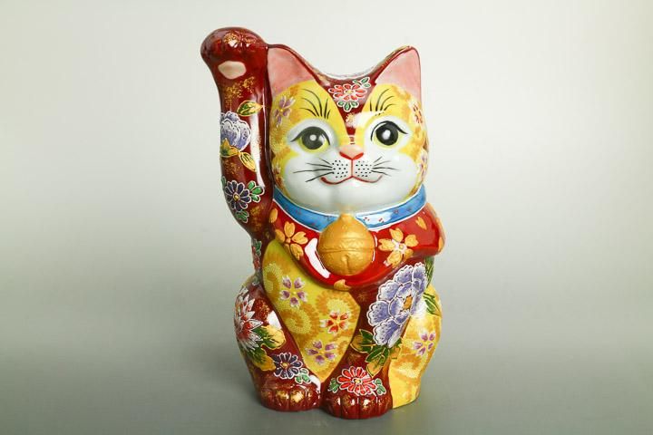 限定品【願いが叶う 開運 九谷焼】招き猫 右手 スコティッシュ 小色絵 糠川孝之 楽天市場】【オリジナル】九谷焼 招き猫（作：糠川孝之氏） 置物