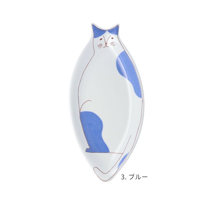 九谷焼　ハレクタニ　ネコ　猫　プレート