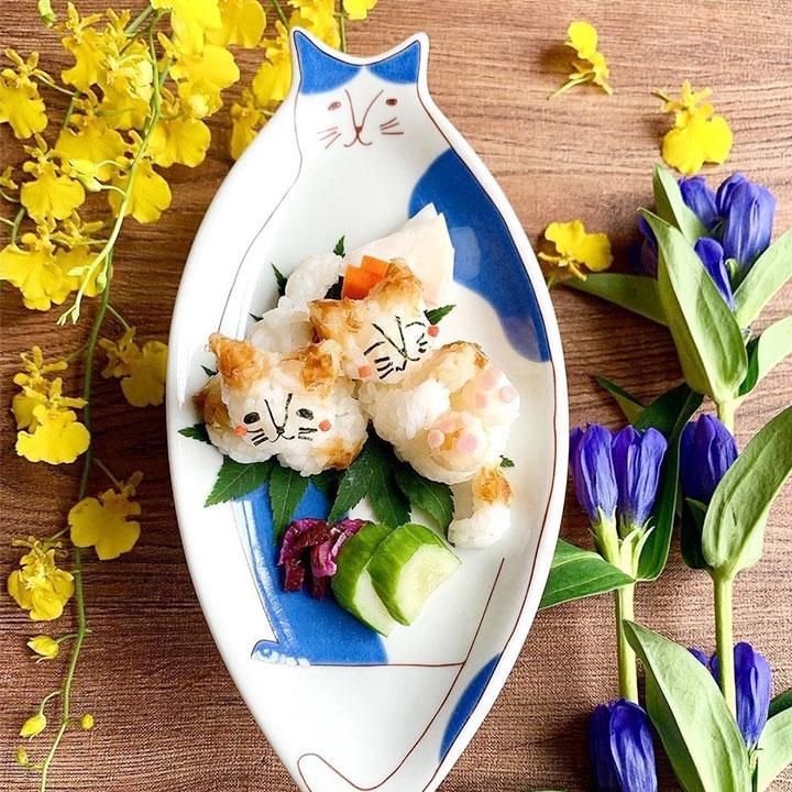 3種類から選べる ネコ皿 【大】 / ハレクタニ