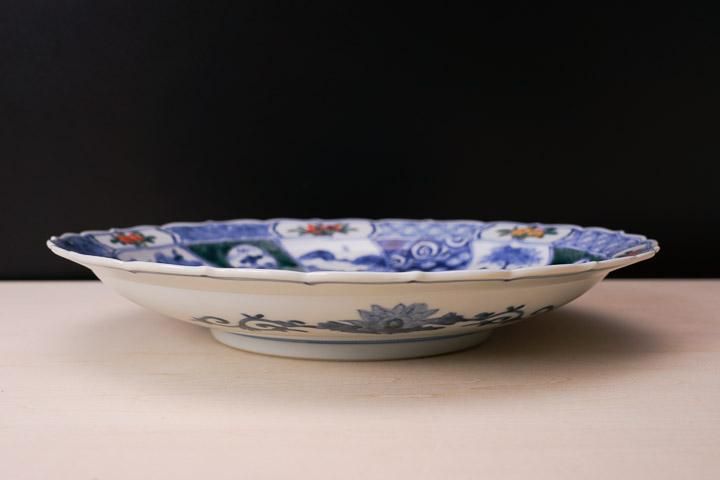 宮内庁御用窯】9号盛皿 色絵祥瑞/山本長左 （木箱入り） - 和食器の