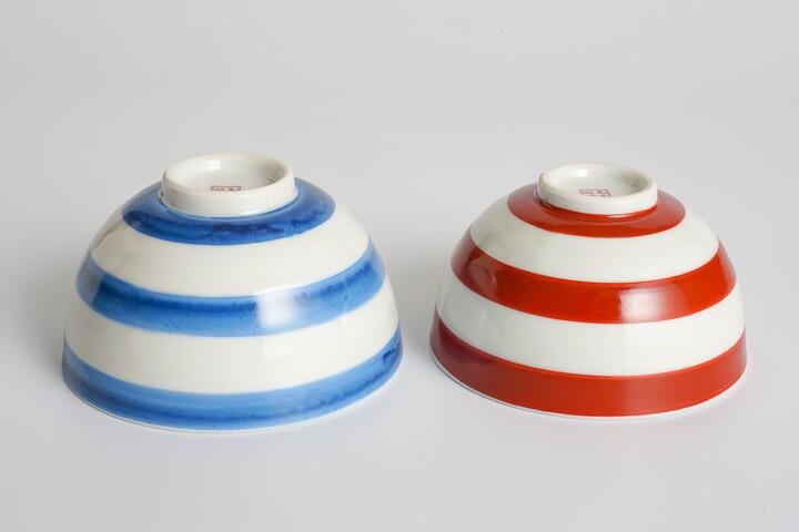 組飯碗 おかめひょっとこ/双鳩窯