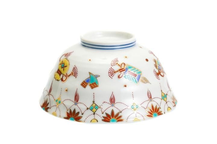 小飯碗 プチ飯碗 宝尽し/暁窯