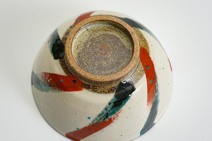 丼鉢 色絵刷毛目/虚空蔵窯