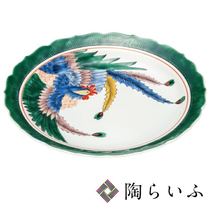 8号盛皿 色絵鳳凰