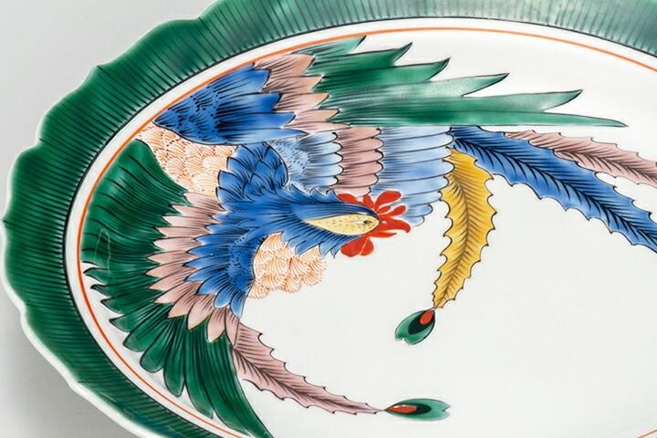 8号盛皿 色絵鳳凰