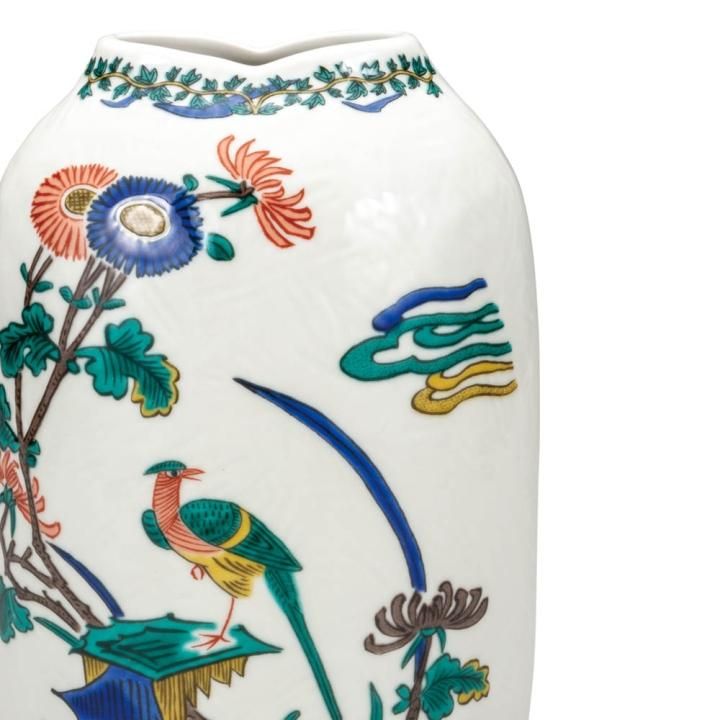 7号花瓶 古九谷花鳥（台付）