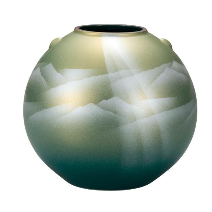 九谷焼　花瓶　陽山 作家 山田登陽志 陶器 九谷焼 花瓶 金箔鶴 : 和座倶楽部 - 通販