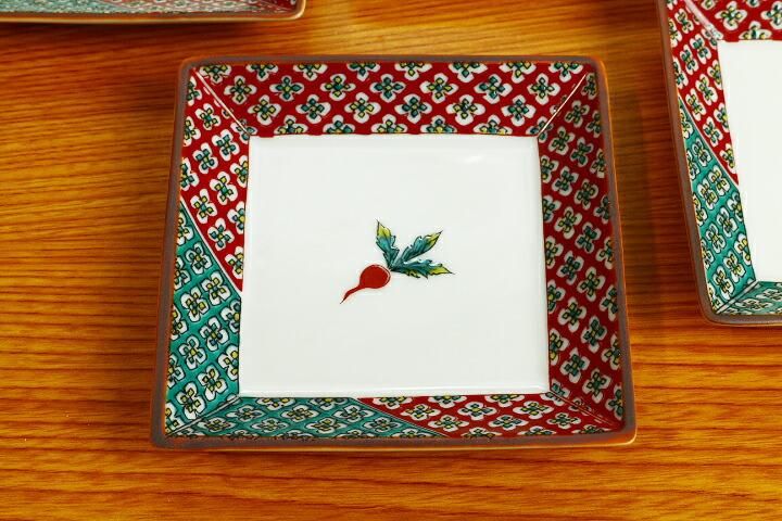 3号皿揃 赤かぶ/青郊窯