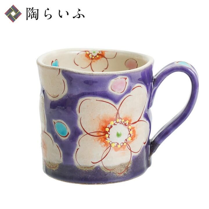 マグカップ バイオレット花うらら/虚空蔵窯 マグカップ バイオレット花うらら/虚空蔵窯