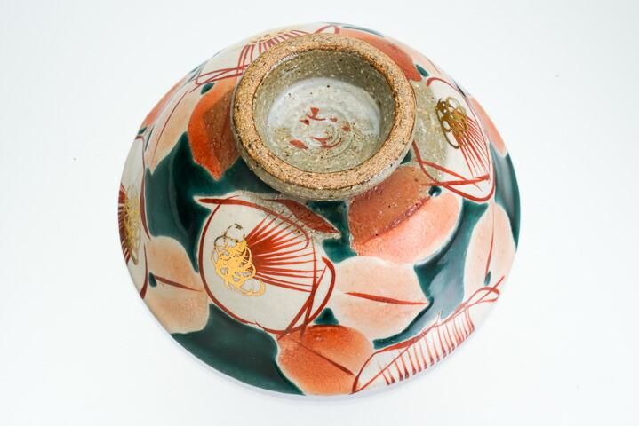 飯碗 釉彩椿/虚空蔵窯