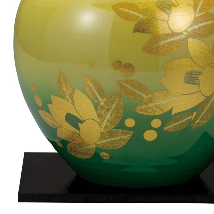 超歓迎 『九谷焼』花瓶（7.5号）金箔群鶴 山田登陽志作 K7-1315 花瓶、花器