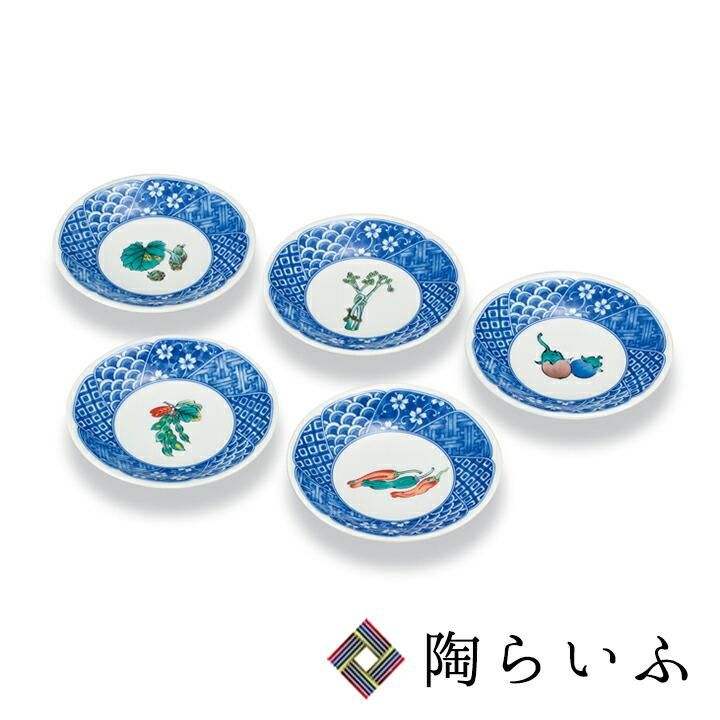 4.6号皿揃 野菜絵変わり