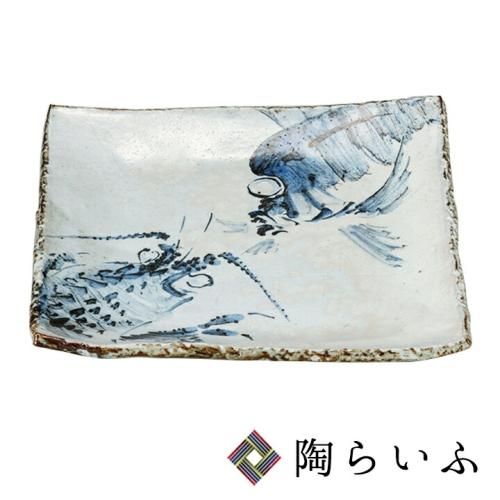 花やか♪北村和義〈白蛇、琵琶、宝尽くし〉九谷焼 角皿 金運
