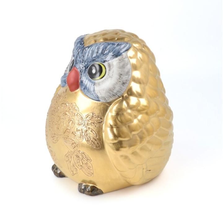 6号寿フクロウ 金付文様入（赤座布団付）