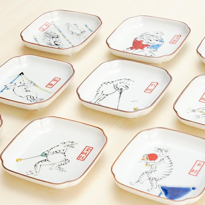 鳥獣戯画大皿　台付　置き物 鳥獣戯画 田楽 皿 （バーバー／BARBAR） | 平皿・プレート