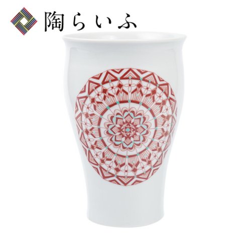 赤絵丸紋 フリーカップ/大志窯