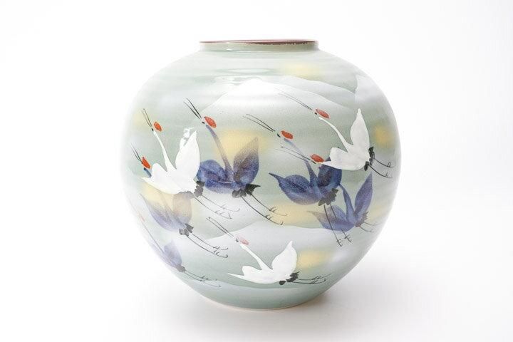 壺　鶴飛翔紋瓶 壺 鶴飛翔紋瓶 壺 鶴飛翔紋瓶 工芸品