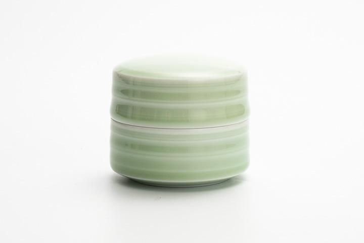 黄磁釉 蓋物/妙泉陶房