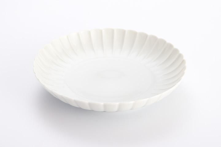 白磁 6.3号菊型皿/妙泉陶房