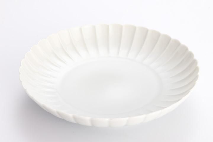 白磁 6.3号菊型皿/妙泉陶房