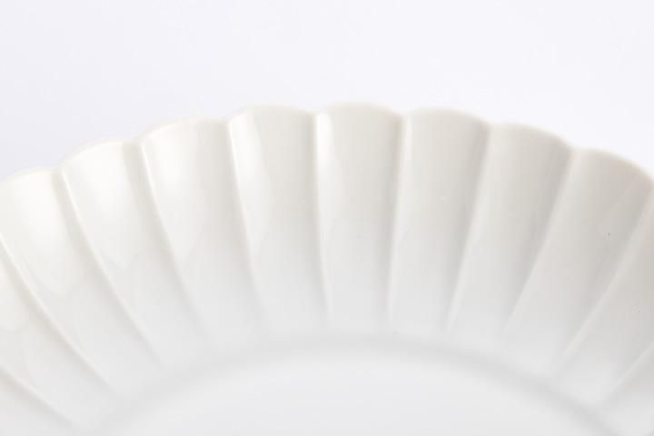白磁 6.3号菊型皿/妙泉陶房