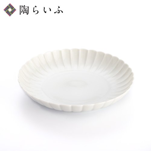 白磁 6.3号菊型皿/妙泉陶房
